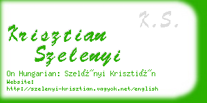 krisztian szelenyi business card